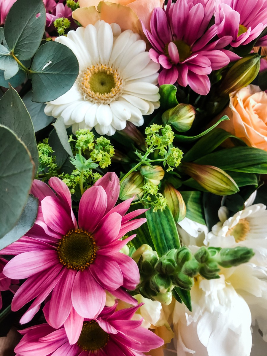 A bunch of colourful spring flowers by Wilder Floral Designs 