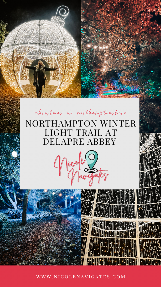 The Northampton Winter Light Trail at Delapré Abbey Red Pin